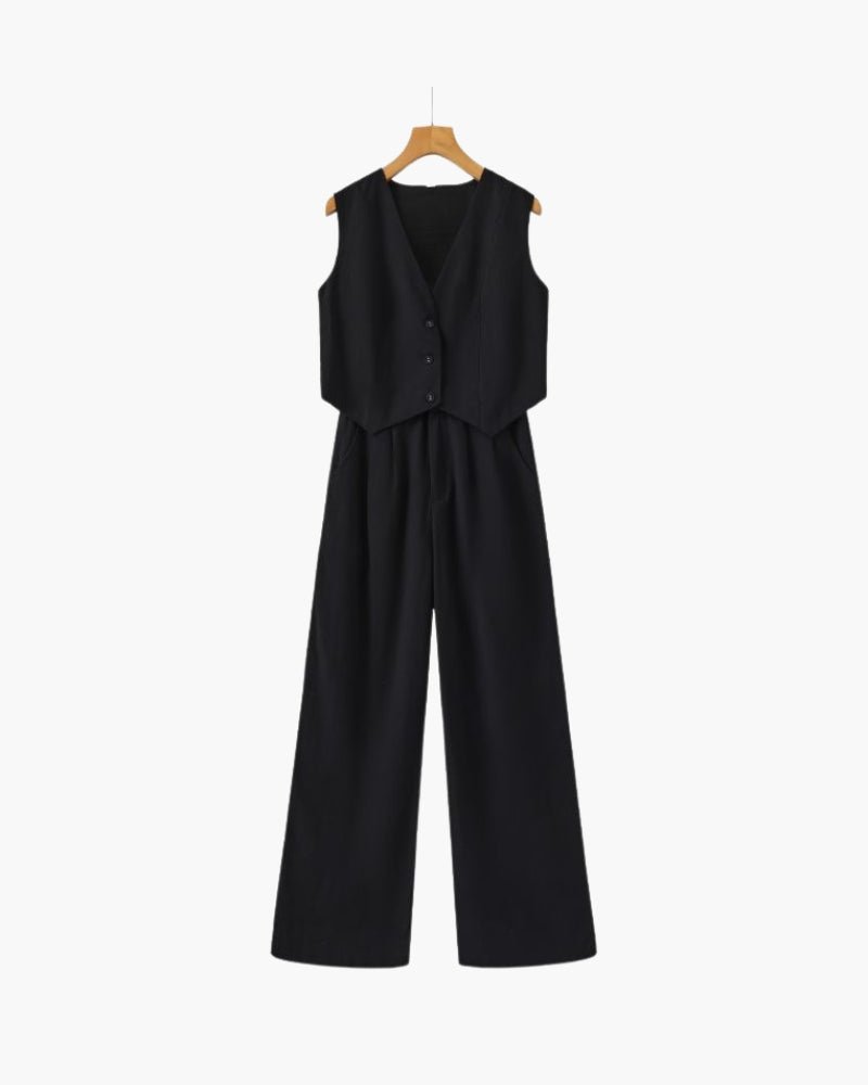 Classy Lady - Linen Two - piece Set - Sanvelier