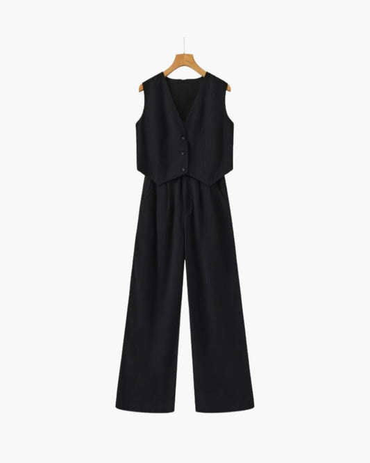 Classy Lady - Linen Two - piece Set - Sanvelier