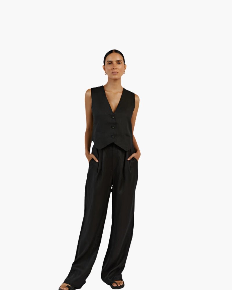 Classy Lady - Linen Two - piece Set - Sanvelier