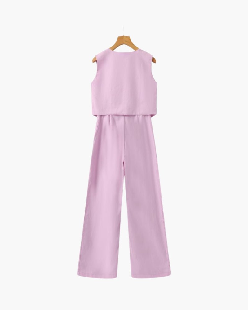 Classy Lady - Linen Two - piece Set - Sanvelier