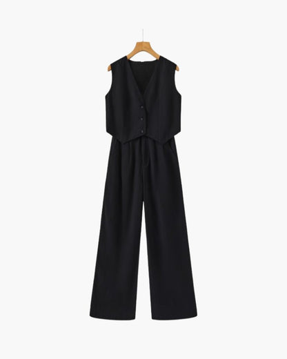 Classy Lady - Linen Two - piece Set - Sanvelier